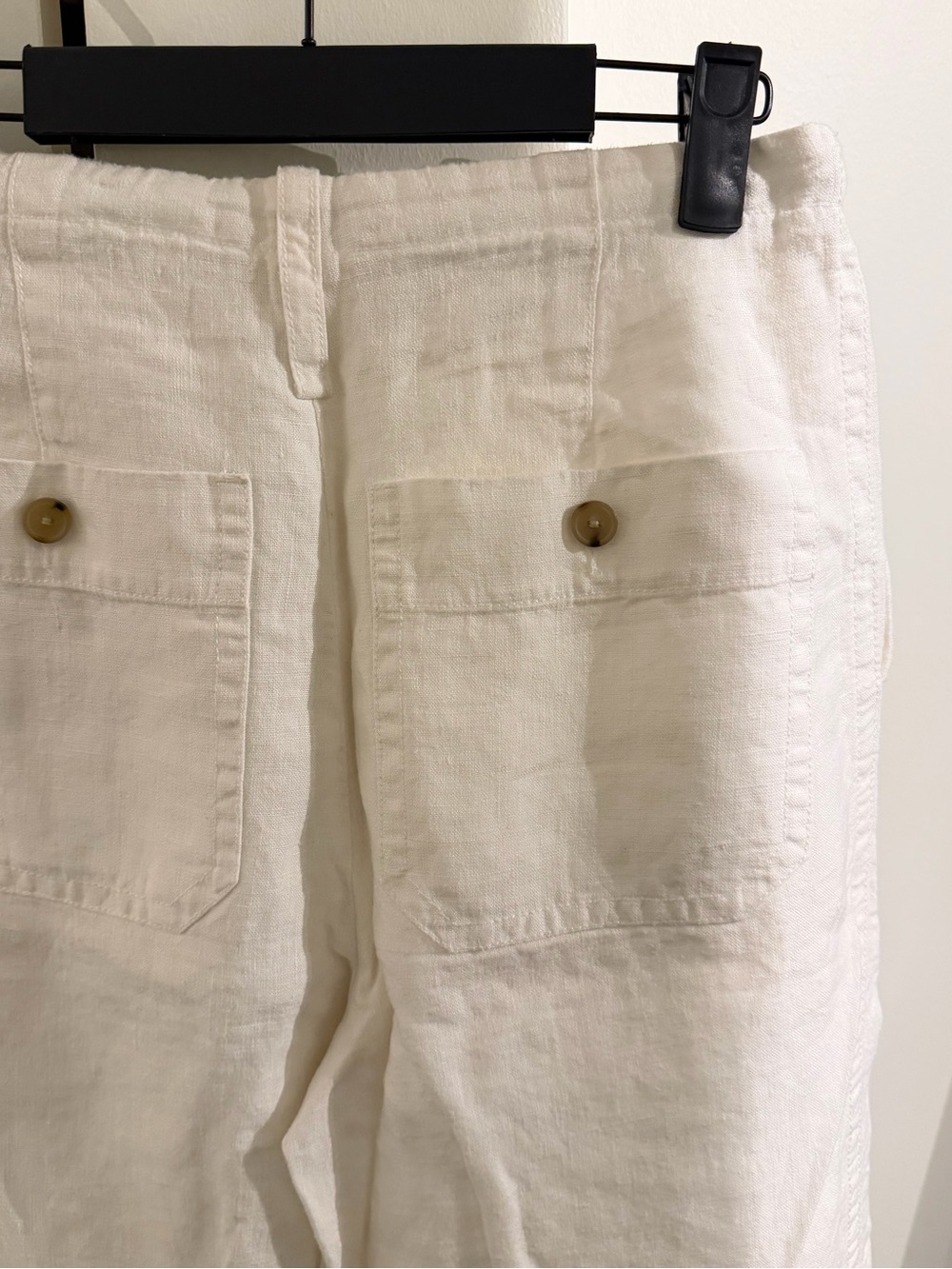 Vince White Drawstring Linen-Blend Joggers - Picture 9 of 11